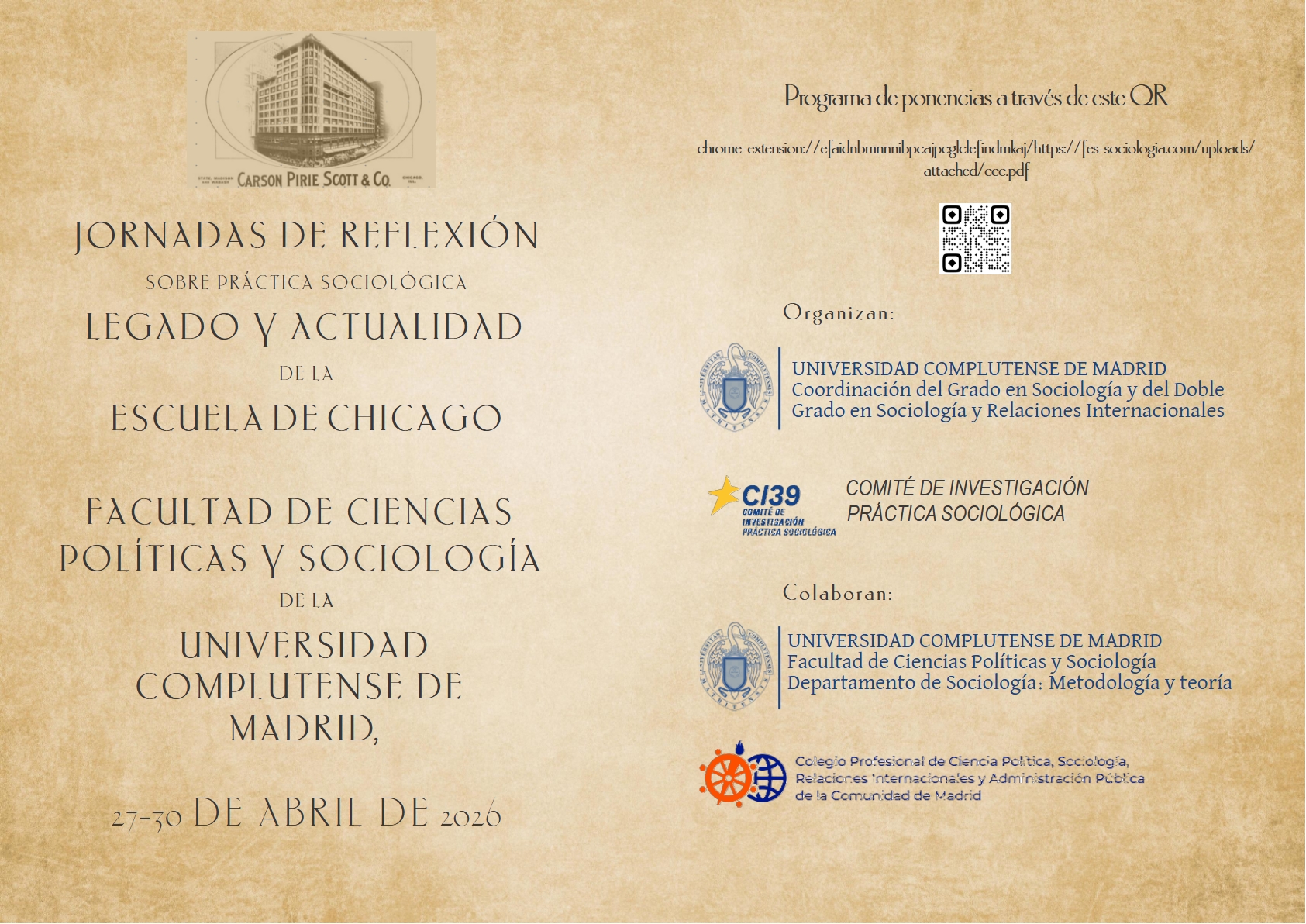Jornadas de reflexión sobre práctica sociológica.